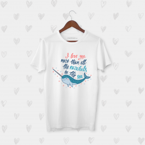 Tricou barbati personalizat More than narwhals